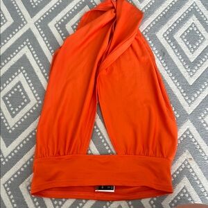 Vibrant Orange Halter Top